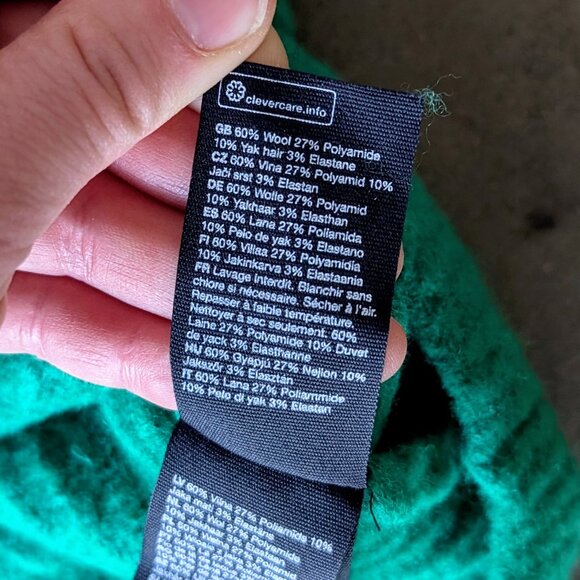 & Other Stories Green Oversized V-Neck Wool Blend Cardigan Sweater size XS NWT - Picture 7 of 8